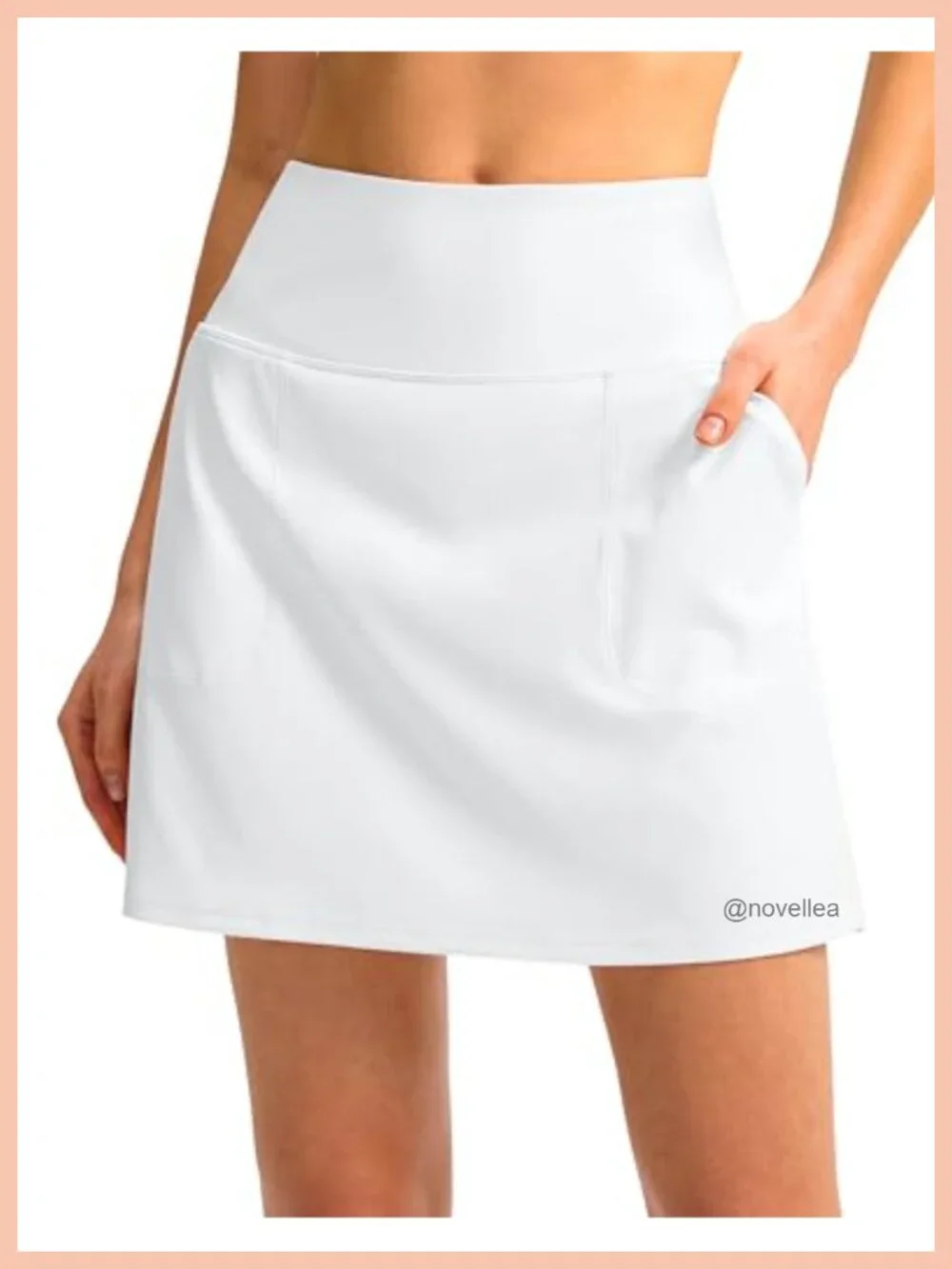 Golf Skort Women High Waisted Stretchy 4 Pockets Athletic Tennis Skirt with